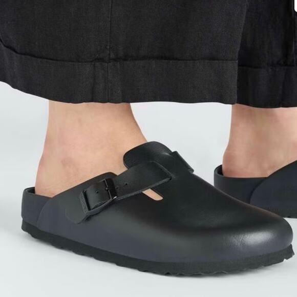 BIRKENSTOCK Women’s EU 37 Narrow (US 6.5) Boston Exquisite Black Leather Clog - Picture 3 of 9